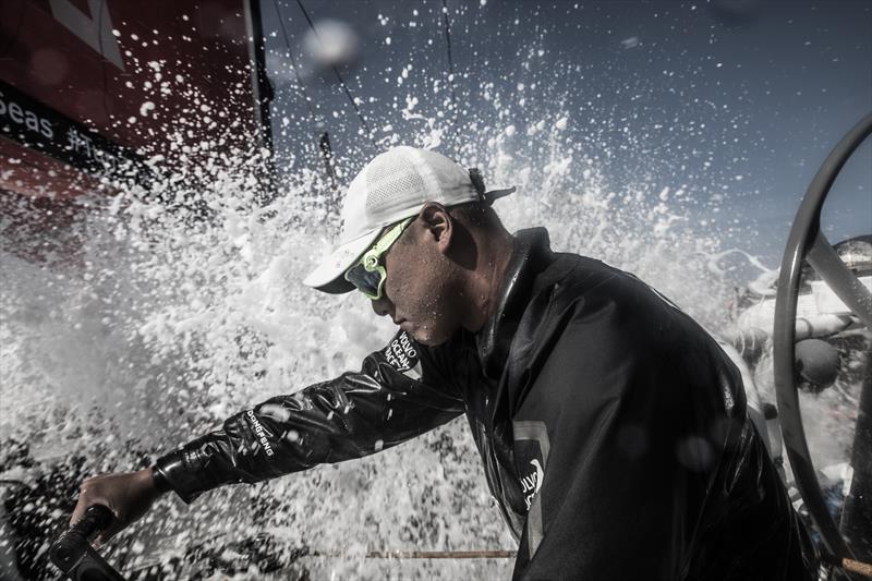 Leg 4, Melbourne to Hong Kong, day 02 on board Dongfeng. Horace before the impact photo copyright Martin Keruzore / Volvo Ocean Race taken at  and featuring the Volvo One-Design class