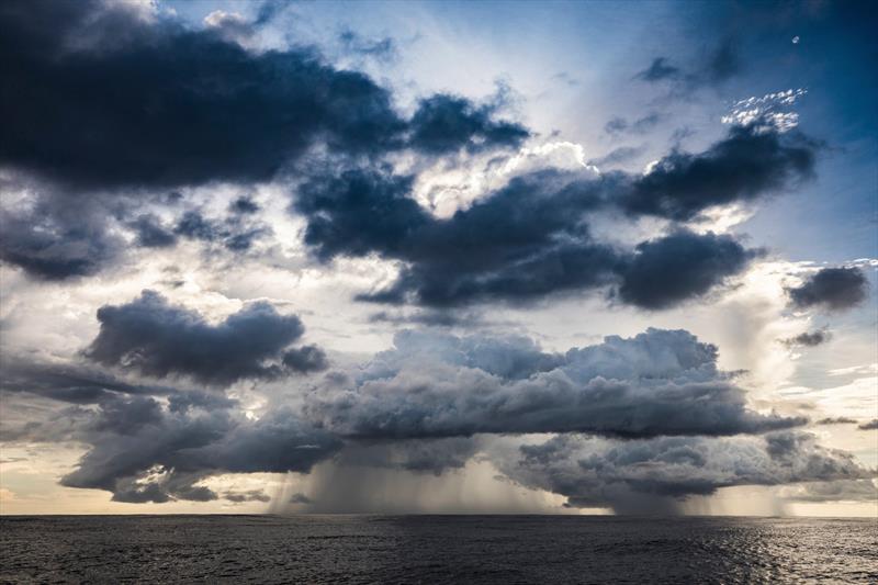 Leg 4, Melbourne to Hong Kong, Day 11 onboard Turn the Tide on Plastic. Its a battle of the clouds! Which are good ones and which are bad ones! Will we ever escape this area of the world photo copyright Brian Carlin / Volvo Ocean Race taken at  and featuring the Volvo One-Design class