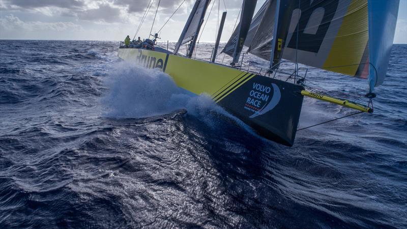 Leg 4, Melbourne to Hong Kong, day 14 on board Brunel . Drone photo copyright Yann Riou / Volvo Ocean Race taken at  and featuring the Volvo One-Design class