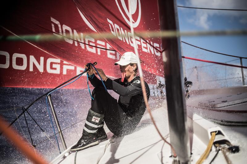 Leg 4, Melbourne to Hong Kong, day 15 on board Dongfeng photo copyright Martin Keruzore / Volvo Ocean Race taken at  and featuring the Volvo One-Design class