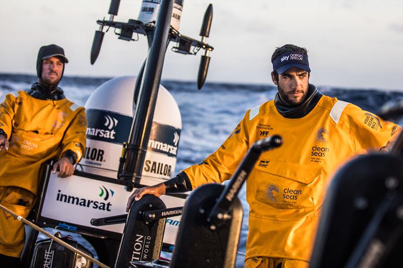 Leg 4, Melbourne to Hong Kong, Day 17 onboard Turn the Tide on Plastic. Bernardo has his eyes on the prize - beat Brunel to the finish photo copyright Brian Carlin / Volvo Ocean Race taken at  and featuring the Volvo One-Design class