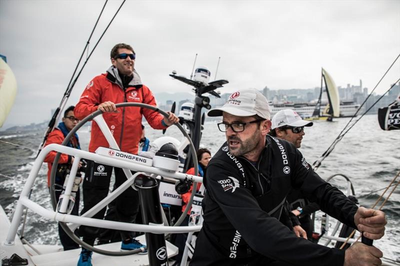 Volvo Ocean Race Hong Kong stopover. Practice Race on board Dongfeng. 25 January,  photo copyright Martin Keruzore / Volvo Ocean Race taken at  and featuring the Volvo One-Design class