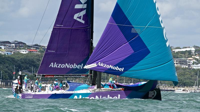 AzkoNobel - Volvo Ocean Race - Auckland - Leg 7 Start - Auckland - March 18, photo copyright Richard Gladwell taken at  and featuring the Volvo One-Design class