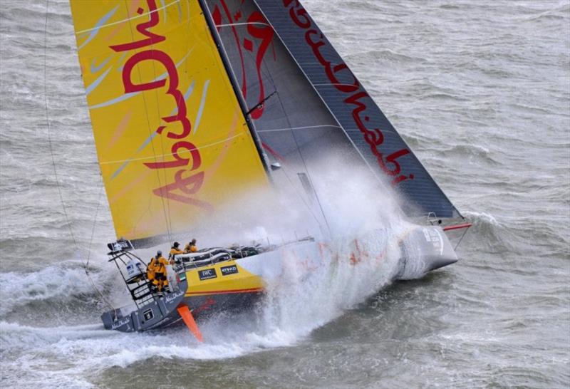 In 2014, Abu Dhabi Ocean Racing's VO65, Azzam, skippered by Ian Walker, set the monohull race record of 4 days 13 hours 10 minutes 28 seconds photo copyright Rick Tomlinson / www.rick-tomlinson.com taken at Royal Ocean Racing Club and featuring the Volvo One-Design class