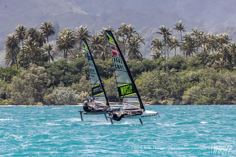 2024 WASZP US Nationals Day 1 photo copyright Lauren Easily Towill taken at Kaneohe Yacht Club and featuring the WASZP class