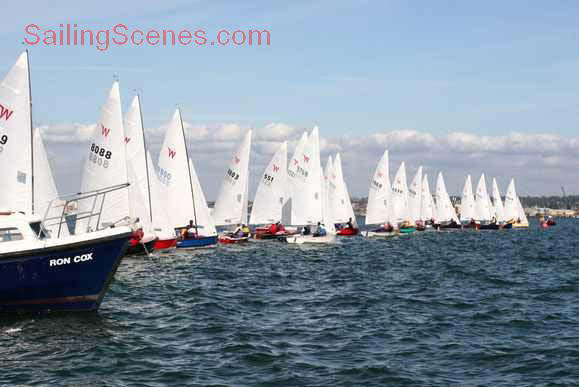 Perfect September racing during the Wayfarer Western Championships at Poole photo copyright David Harding / www.sailingscenes.co.uk taken at Parkstone Yacht Club and featuring the Wayfarer class