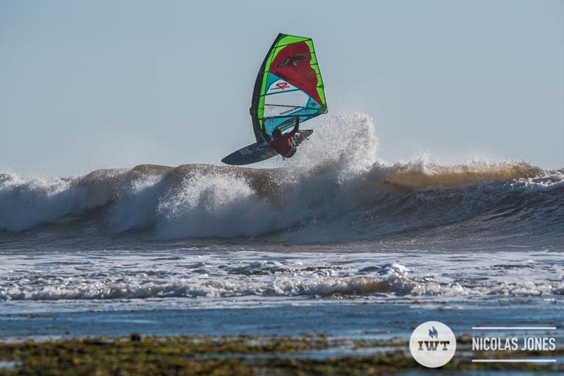 Morgan Noireaux catching air in round one - Morocco Spot X Day 4 photo copyright Nicolas Jones taken at  and featuring the Windsurfing class