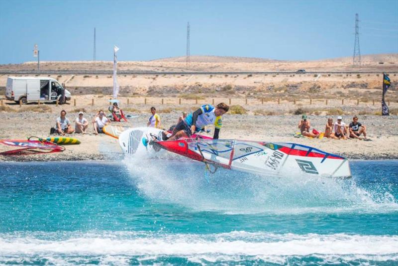 Mattia Fabrizi from Italy – European Freestyle Pro Tour Fuerteventura - Final Day photo copyright Gwen Marche taken at  and featuring the Windsurfing class