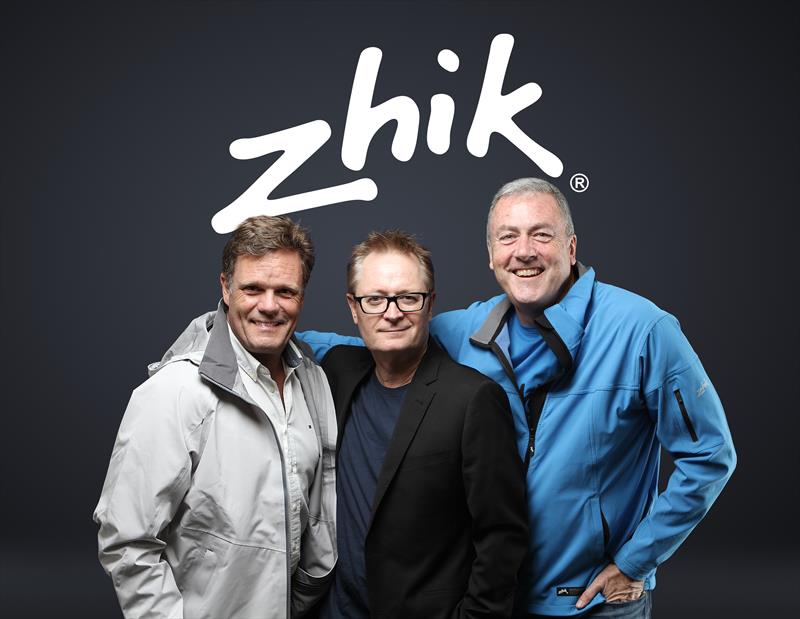 A superb leadership combination (l-r)  Zhik's new CEO, Piet Poelmann, Founding Director, Brian Conolly and Chairman, David Crow photo copyright Zhik taken at  and featuring the  class
