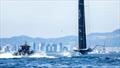  American Magic exits a dry foiling tack in light wind - AC75 - Day 4 - May 13, 2024 - Barcelona © Alex Carabi / America's Cup