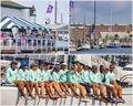 Clockwise from top left: Parade spectators at Ida Lewis Yacht Club; 12 Metre Parade underway in Newport Harbor; Courageous, with Oackcliff trainees aboard, in the 12 Metre Parade - 12 Metre World Championship © Stephen Cloutier