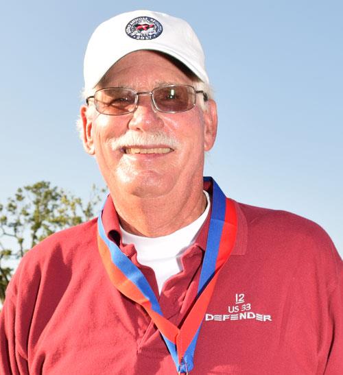 Dennis Williams, skipper of the 12 Metre Defender photo copyright Steve Cloutier taken at New York Yacht Club and featuring the 12m class