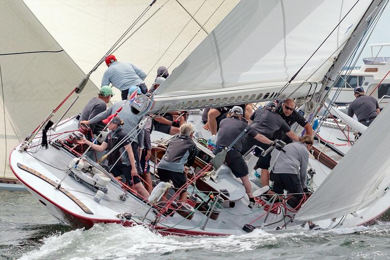 12 Metre World Championship at Ida Lewis Yacht Club day 3 photo copyright George Bekris / www.georgebekris.com taken at Ida Lewis Yacht Club and featuring the 12m class