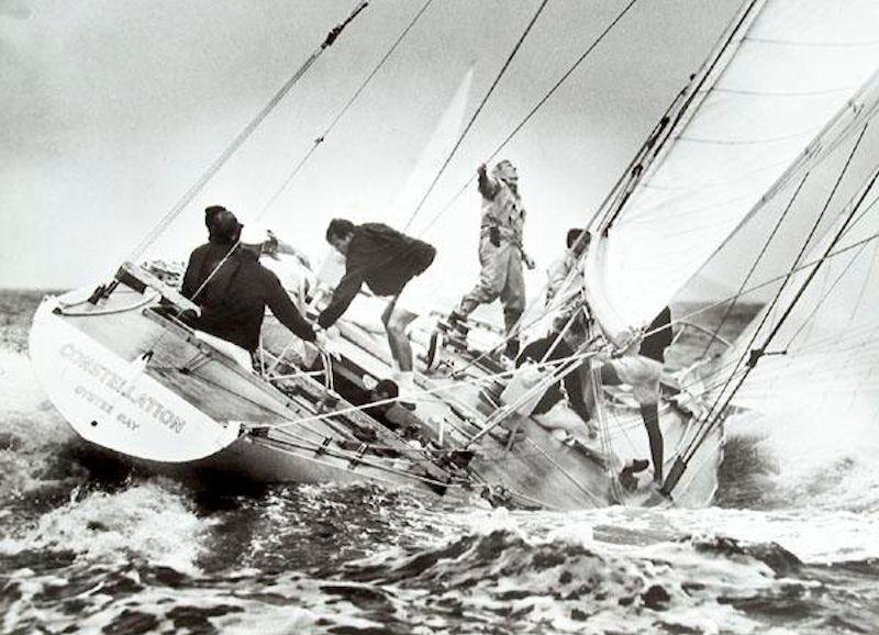 1964 America's Cup US defender 'Constellation' shows the clean deck line which created a practical working platform for the crew photo copyright Rosenfel taken at  and featuring the 12m class