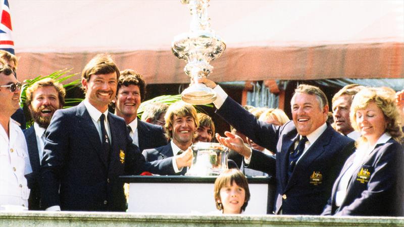 John Bertrand (left) and Alan Bond (right) - 1983 America's Cup - Newport RI - photo © Paul Darling Collection