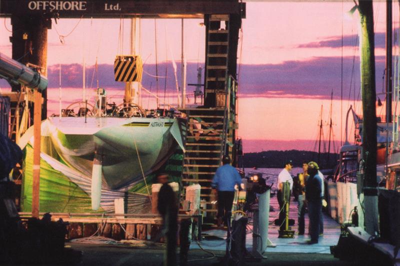 Australia II was heavily skirted for the 1983 America's Cup to conceal her winged keel - photo © Paul Darling Collection - Sail-World.com