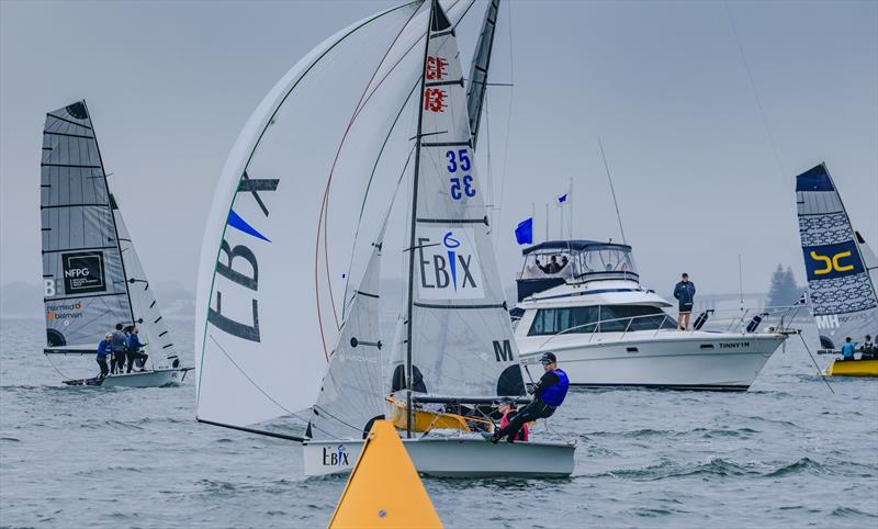 13' & 16' Skiff National Championships Day 3 - Ebix-Sail Racing photo copyright SailMedia taken at St George Sailing Club and featuring the 13ft Skiff class