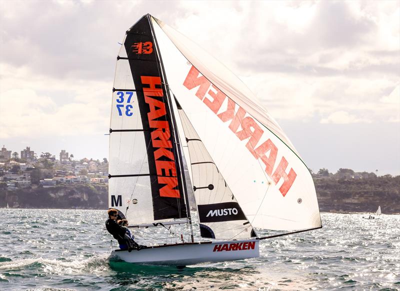 Heidi Bates and Orlando Sadlik, Manly 13ft Skiff Club Champions photo copyright SailMedia taken at Manly 16ft Skiff Sailing Club and featuring the 13ft Skiff class