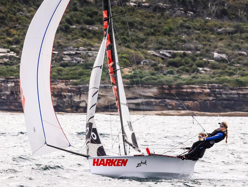 Manly 16 Club Championship Heats 1 & 2 - Harken - Heidi Bate and Zara Marks - photo © SailMedia Manly Skiffs