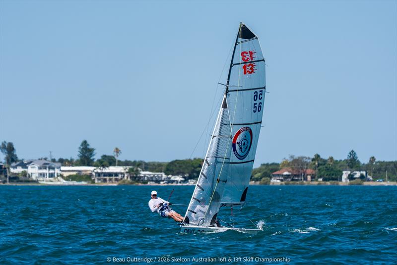 Skelcon Australian 16ft & 13ft Skiff Championship Day 5 photo copyright Beau Outteridge taken at Belmont 16ft Sailing Club and featuring the 13ft Skiff class