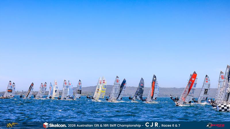 2026 Skelcon Australian 16ft & 13ft Skiff Championships fleet photo copyright Michael Chittenden taken at  and featuring the 13ft Skiff class