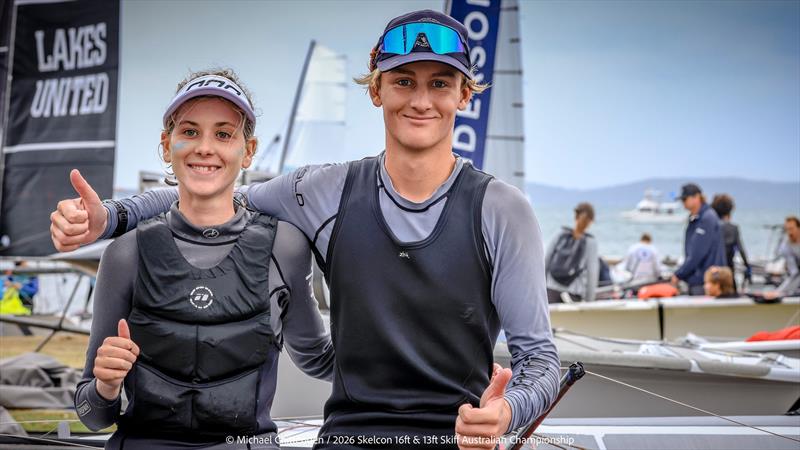 Heidi Bates and Christian Spencer - 2026 Skelcon Australian 16ft & 13ft Skiff Championships - photo © Michael Chittenden