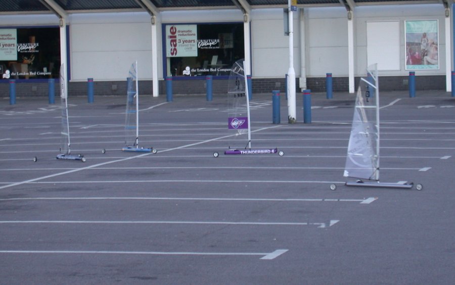 Tuesday night racing for the 1DL Radio Controlled Landyachts at West Quay, Southampton photo copyright Mark Jardine taken at  and featuring the 1DL class