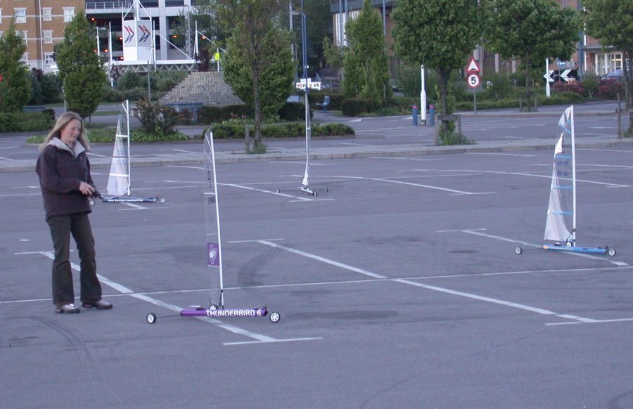 Tuesday night racing for the 1DL Radio Controlled Landyachts at West Quay, Southampton photo copyright Mark Jardine taken at  and featuring the 1DL class