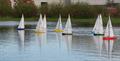 A light wind start to the Strebor IOM Open and Northern District Championship 2021 © Dave Williams