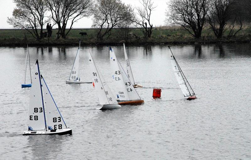 Scottish District IOM Travellers at Levenhall photo copyright Terry Connell taken at Levenhall Radio Yacht Club and featuring the One Metre class