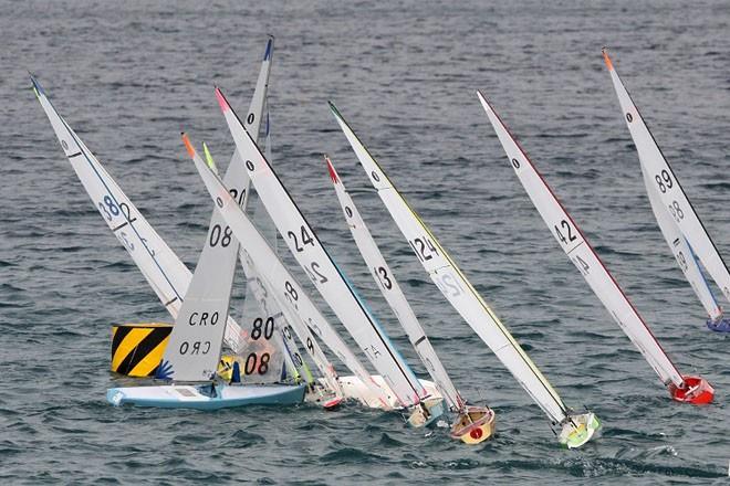 All set at the International One Metre Class Europeans in Rogoznica, Croatia - photo © GBR IOM Class