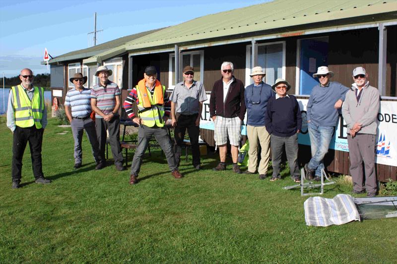 Skippers and race team during the Scottish District 2021 IOM Travellers 3 at Forfar Loch - photo © Bill Odger