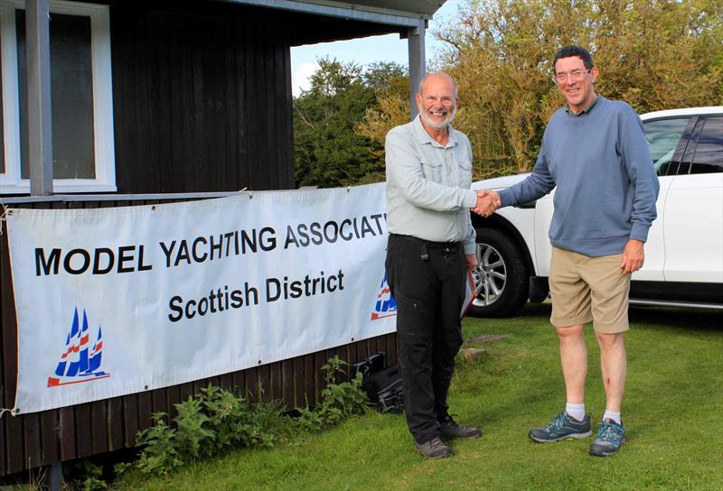 Richard Rowan finishes 3rd in the Scottish District 2021 IOM Travellers 3 at Forfar Loch - photo © Bill Odger