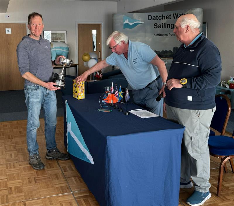2026 IOM UK Nationals at Datchet - Overall winner Peter Stollery with Phil Holliday and Derek Priestley photo copyright Richard Jones taken at Datchet Water Sailing Club and featuring the One Metre class