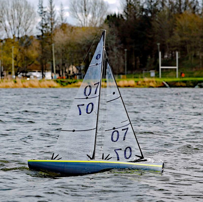 2026 MYA Scottish District IOM Traveller 1 at Forfar Loch photo copyright John Carmichael taken at Tayside Radio Sailing Club and featuring the One Metre class