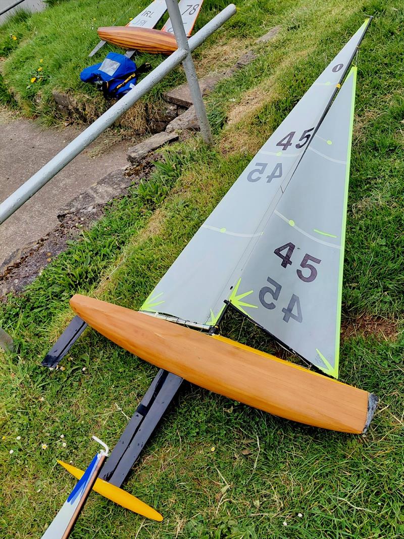 2026 MYA Scottish District Wooden Hull IOM Championship photo copyright Gordon Allison taken at Greenock Model Yacht and Power Boat Club and featuring the One Metre class