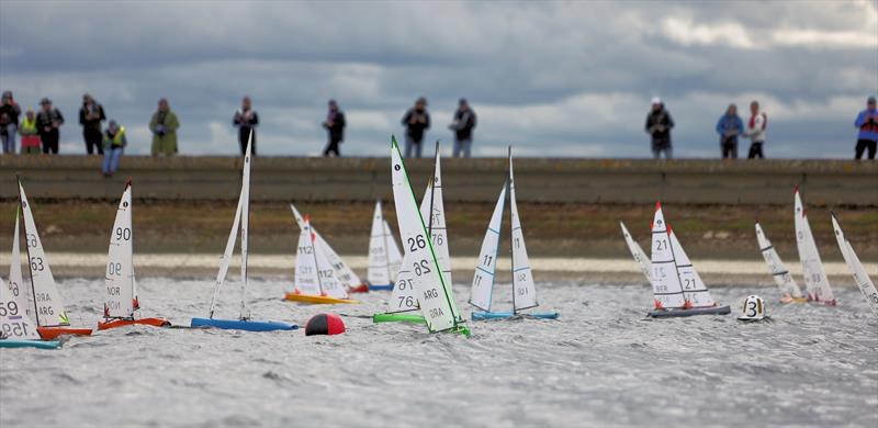 2026 IOM Worlds at Datchet Water Day 2 - Busy at the windward gate - photo © Mark Jardine