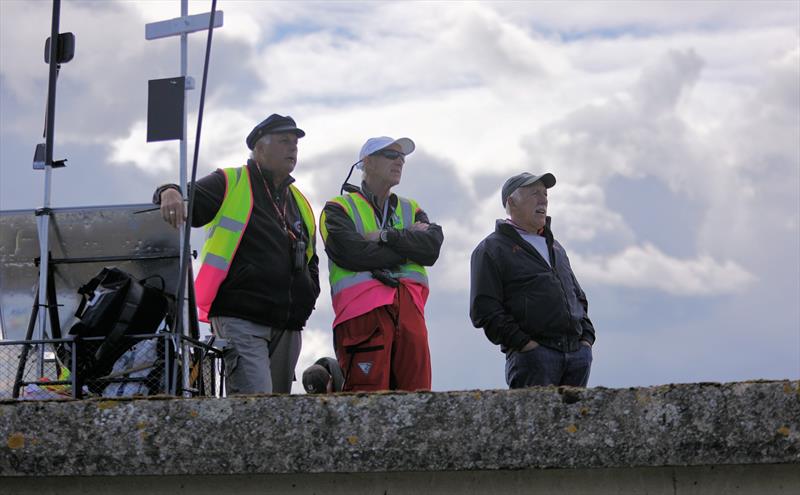 2026 IOM Worlds at Datchet Water Day 2 - Derek Priestley, Peter Baldwin & David Campbell-James - a lot of experience right there! - photo © Mark Jardine