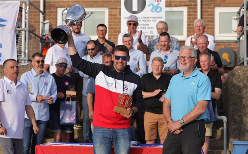 2026 IOM Worlds at Datchet Water - Alexis Carre with the trophy and other prize winners in the background - photo © Mark Jardine