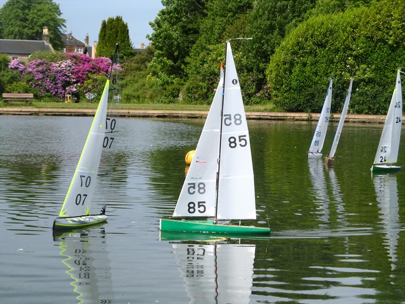 Starting Race 1 Heat B during the 2026 MYA Scottish District IOM Travellers 2 at Paisley Model Yacht Club photo copyright David Smith taken at Paisley Model Yacht Club and featuring the One Metre class