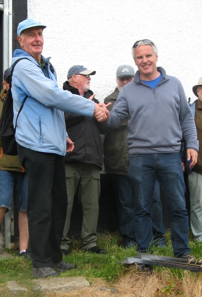 2nd Place, Simon Thomson in the 2026 MYA Scottish District IOM Travellers 2 at Paisley Model Yacht Club photo copyright David Smith taken at Paisley Model Yacht Club and featuring the One Metre class