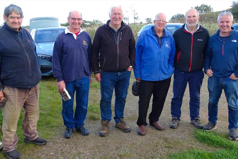 (L-R) Alan McKechnie, David Redpath, Tich Summers (winner), Brian Crawford, John Owens, Simon Thomson - MYA Scottish District IOM Travellers 3 at Buchanness RYC - photo © John Owens