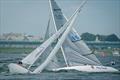 © Clagett Sailing- Andes Visual 2.4mR top two Siobhan MacDonald and Chuck Allen fighting it out on the water at the 23rd C. Thomas Clagett, Jr. Memorial Clinic and Regatta © Clagett Sailing- Andes Visual