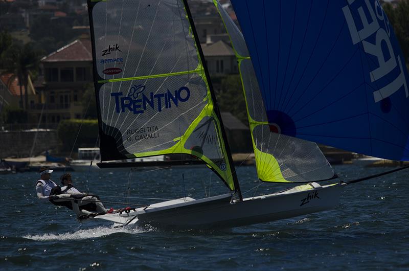 Italian 49er crew on day 2 of Sail Sydney 2014 - photo © David Price