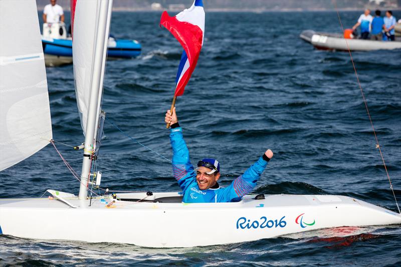 Damien Seguin photo copyright Richard Langdon / World Sailing taken at  and featuring the 2.4m class