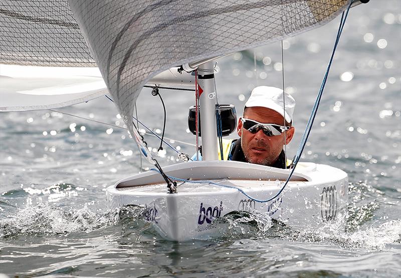 Heiko Kroger (GER) racing at the Kieler Woche photo copyright Otto Kasch taken at Kieler Yacht Club and featuring the 2.4m class