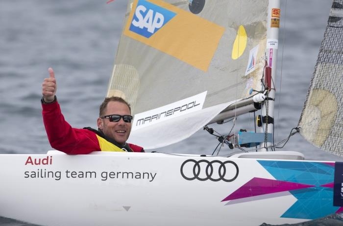 Gold for Heiko Kroger at the ISAF Sailing World Cup Hyeres photo copyright Jean-Marie Liot / DPPI taken at  and featuring the 2.4m class