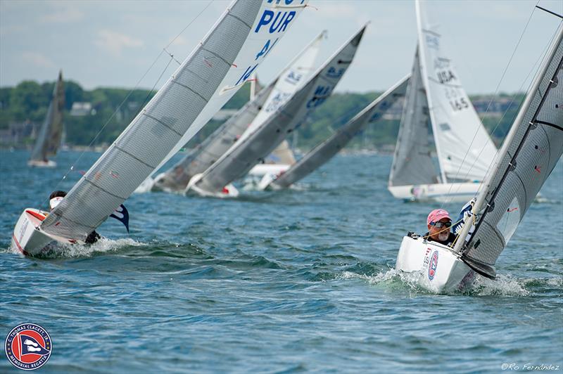 Julio Reguero and Dee Smith lead the 2.4mR fleet after day 1 of racing - 2018 Clagett Regatta and U.S. Para Sailing Championships photo copyright Clagett Regatta-Ro Fernandez taken at  and featuring the 2.4m class