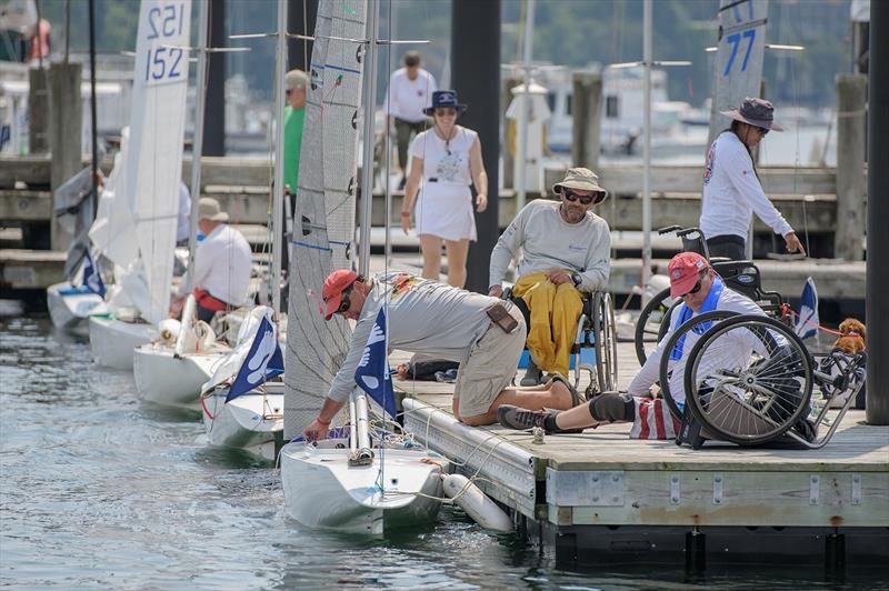 Waiting for wind day 1 of Clagett Regatta-U.S. Para Sailing Championships  - photo © Clagett Regatta - Andes Visual