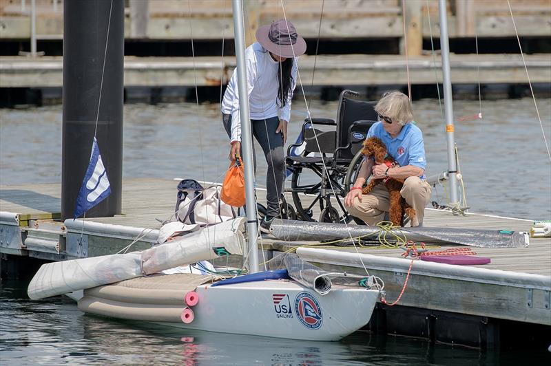 2.4mR sailor John Seepe prepares for sailing at the Clagett Regatta and U.S. Para Sailing Championships - photo © Clagett Regatta - Andes Visual